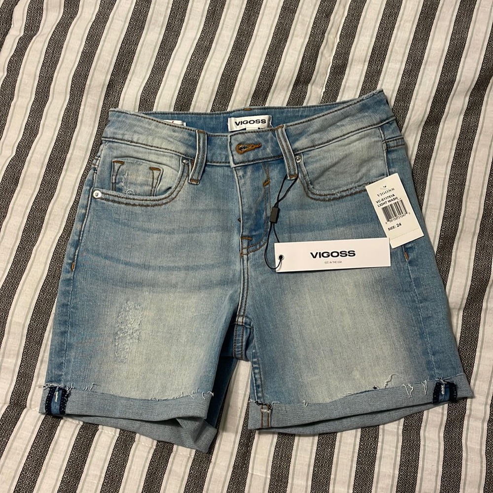 Vigoss Marley Midrise Cuff Distressed Short